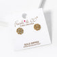 18K Gold Dipped CZ Pave Snowflake Stud Earrings