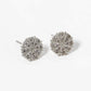 18K Gold Dipped CZ Pave Snowflake Stud Earrings