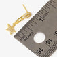 18K Gold Dipped CZ Pave Star Drop Safety Pin Stud Earrings