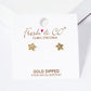 18K Gold Dipped CZ Pave Star Post Stud Earrings