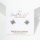 18K Gold Dipped CZ Pave Starburst Post Stud Earrings