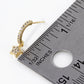 18K Gold Dipped CZ Pave Tiny Star Drop 12mm Open Huggie Hoop Earrings