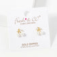 18K Gold Dipped CZ Pearl Dainty Cherry Stud Earrings