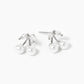 18K Gold Dipped CZ Pearl Dainty Cherry Stud Earrings