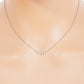 18K Gold Dipped CZ Sideways Dainty Cross Pendant Necklace