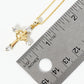 18K Gold Dipped CZ Stone Cross Pendant Necklace