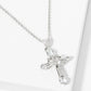 18K Gold Dipped CZ Stone Cross Pendant Necklace
