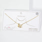 18K Gold Dipped CZ Swan Pendant Necklace