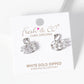 18K Gold Dipped CZ Swan Stud Earrings