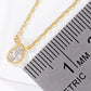 18K Gold Dipped CZ Teardrop Pendant Delicate Necklace