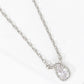 18K Gold Dipped CZ Teardrop Pendant Delicate Necklace