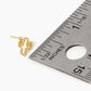 18K Gold Dipped CZ Tiny Cactus Stud Earrings