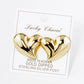 18K Gold Dipped Chunky Heart Stud Earrings