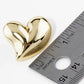 18K Gold Dipped Chunky Heart Stud Earrings