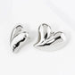 18K Gold Dipped Chunky Heart Stud Earrings