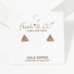 18K Gold Dipped Classic CZ Triangle Stud Earrings