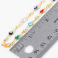 18K Gold Dipped Colorful Evil Eye Charms Brass Chain Anklet