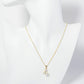 18K Gold Dipped Constellation Three CZ Stone Pendant Necklace