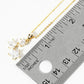 18K Gold Dipped Constellation Three CZ Stone Pendant Necklace