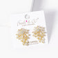 18K Gold Dipped Cubic Zirconia Cluster Stud Earrings