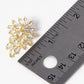 18K Gold Dipped Cubic Zirconia Cluster Stud Earrings