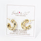 18K Gold Dipped Cubic Zirconia Embedded 15mm Organic Hoop Earrings