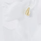18K Gold Dipped Cubic Zirconia Embedded Puffy Teardrop Stud Earrings