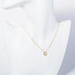 18K Gold Dipped Cubic Zirconia Horseshoe Pendant Necklace