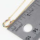 18K Gold Dipped Cubic Zirconia Horseshoe Pendant Necklace