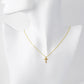 18K Gold Dipped Cubic Zirconia Pave 15mm Cross Pendant Necklace