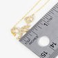 18K Gold Dipped Cubic Zirconia Pave Handwriting Love Brass Chain Anklet