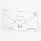 18K Gold Dipped Cubic Zirconia Pave Horseshoe Pendant Necklace