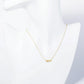 18K Gold Dipped Cubic Zirconia Petite Safety Pin Pendant Necklace