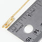 18K Gold Dipped Cubic Zirconia Petite Safety Pin Pendant Necklace