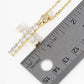 18K Gold Dipped Cubic Zirconia Stone Cross Pendant Necklace