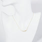 18K Gold Dipped Curved Layered Two Bars Pendant Cubic Zirconia Necklace
