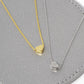18K Gold Dipped Dainty 6mm Heart Pendant Necklace