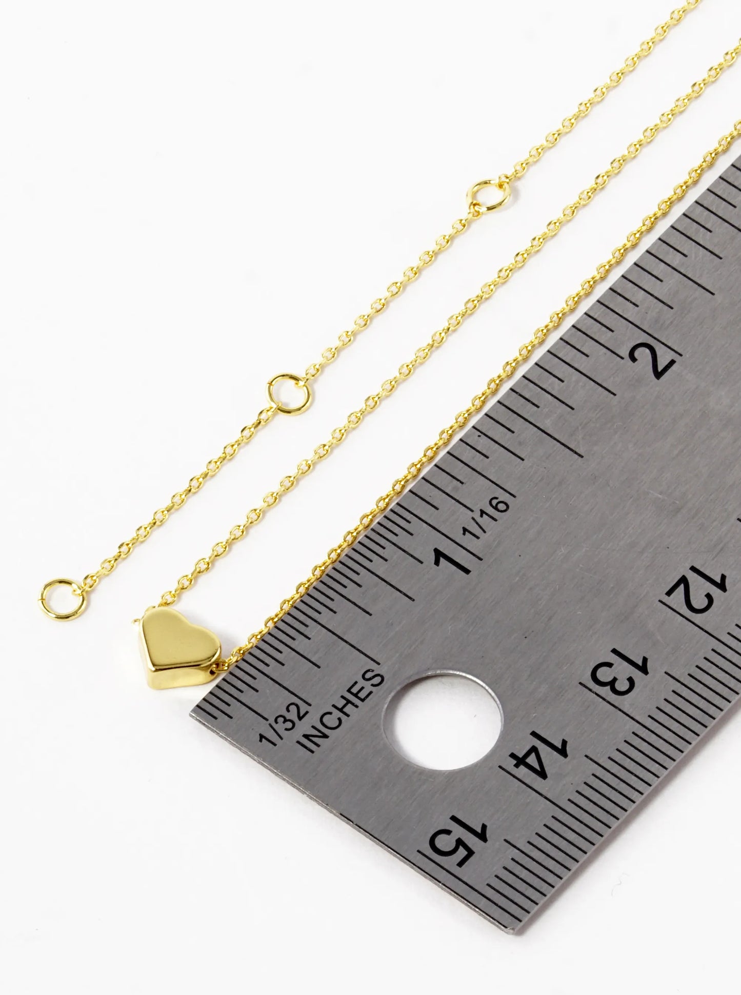 18K Gold Dipped Dainty 6mm Heart Pendant Necklace