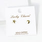 18K Gold Dipped Dainty 7mm Star And Moon Asymmetric Brass Stud Earrings