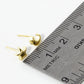 18K Gold Dipped Dainty 7mm Star And Moon Asymmetric Brass Stud Earrings