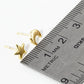 18K Gold Dipped Dainty 7mm Star And Moon Asymmetric Brass Stud Earrings