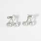 18K Gold Dipped Dainty Brass Cherry Stud Earrings
