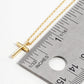 18K Gold Dipped Dainty Cross Pendant Necklace