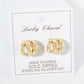 18K Gold Dipped Dainty Spiral 13mm Mini Hoop Earrings