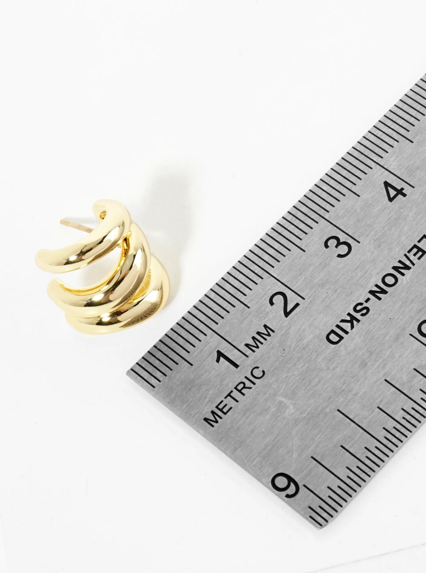 18K Gold Dipped Dainty Spiral 13mm Mini Hoop Earrings