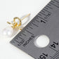 18K Gold Dipped Dainty Teardrop Pearl Drop Post Earrings