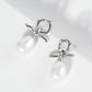 18K Gold Dipped Dainty Teardrop Pearl Drop Post Earrings