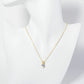 18K Gold Dipped Delicate CZ Pendant Necklace