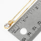 18K Gold Dipped Delicate CZ Pendant Necklace