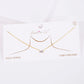 18K Gold Dipped Delicate CZ Rectangle Pendant Necklace